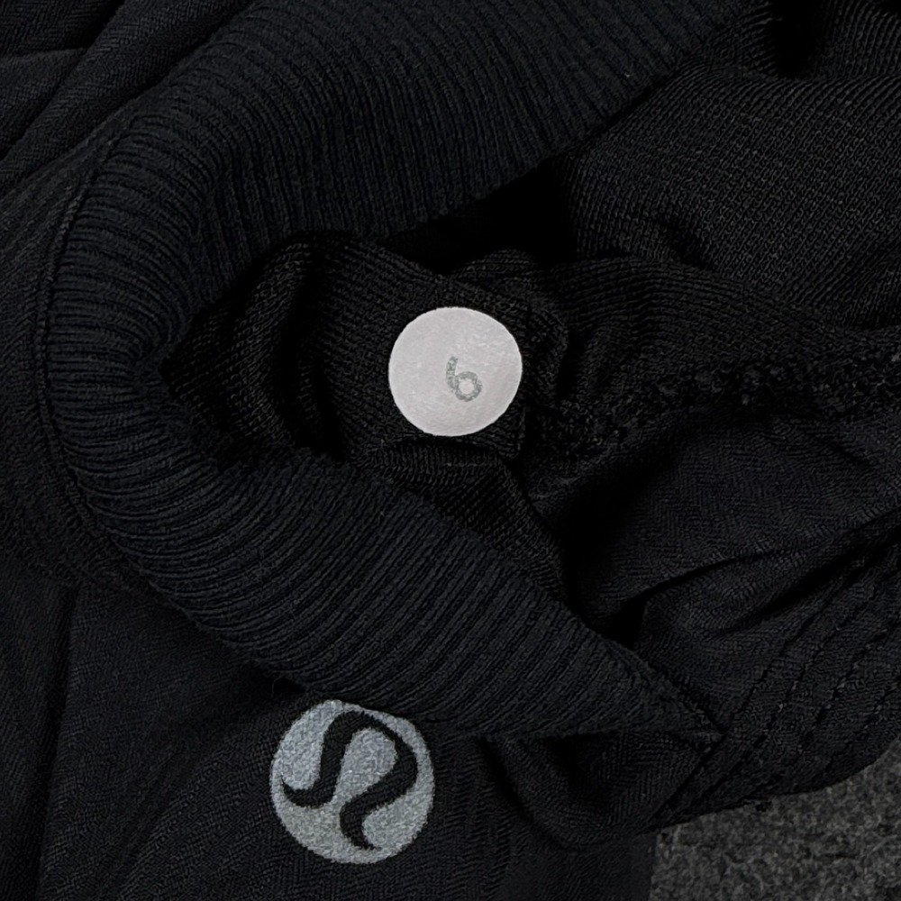 Lululemon Dance Studio Pants Womens 6 Black Charcoal Striped Mid Rise Ruched - Picture 6 of 9